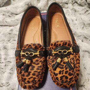 Flag Ltd. “Morgan” Tassel Loafers – Leopard Print – Women’s Size 8.5M